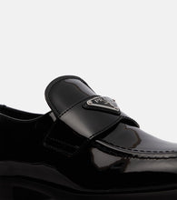 Prada Logo patent leather loafers