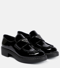 Prada Logo patent leather loafers - Prada Logo漆皮乐福鞋