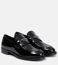 Prada Logo patent leather loafers - Prada Logo漆皮乐福鞋