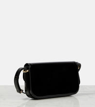 Prada Logo patent leather shoulder bag