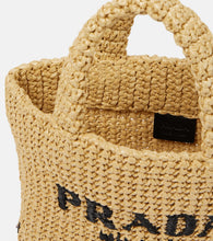Prada Logo raffia shopper