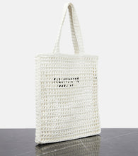 Prada Logo raffia tote bag