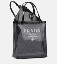 Prada Logo sequin-embellished tote