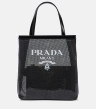 Prada Logo sequin-embellished tote - Prada Logo亮片装饰手提包
