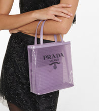 Prada Logo sequined tote