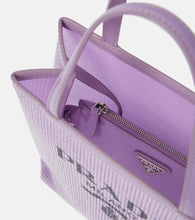 Prada Logo sequined tote