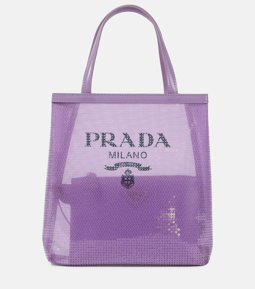 Prada Logo sequined tote - Prada Logo亮片手提包
