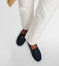 Prada Logo suede loafers