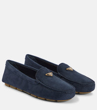Prada Logo suede loafers - Prada Logo 绒面革乐福鞋