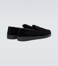 Prada Logo velvet loafers