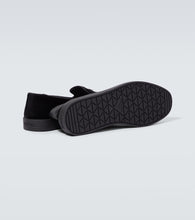 Prada Logo velvet loafers