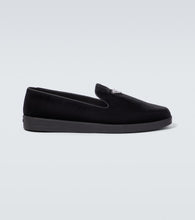 Prada Logo velvet loafers - Prada Logo 天鹅绒乐福鞋