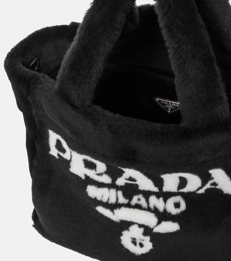 Prada Medium shearling tote