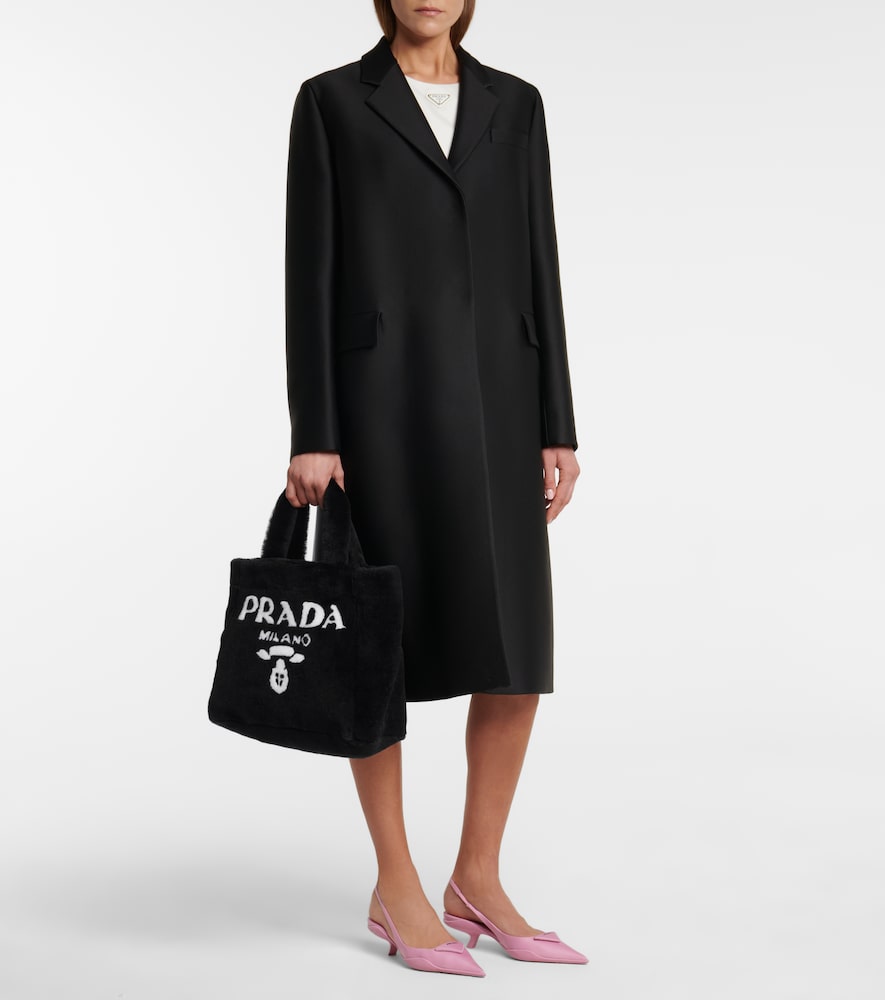 Prada Medium shearling tote