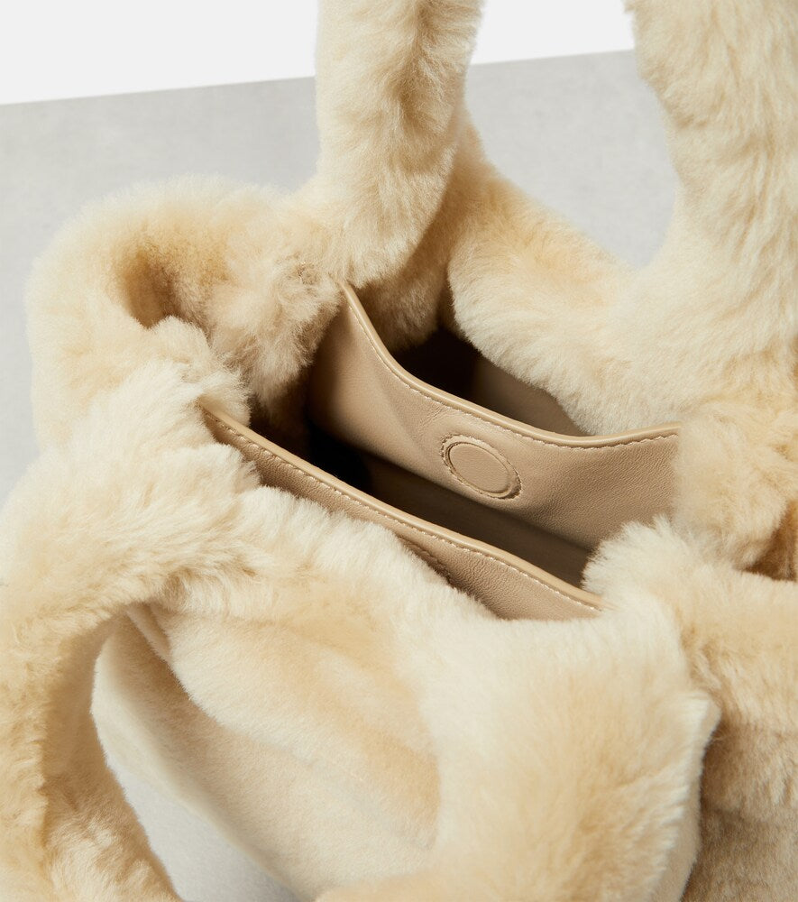 Prada Mini shearling tote bag