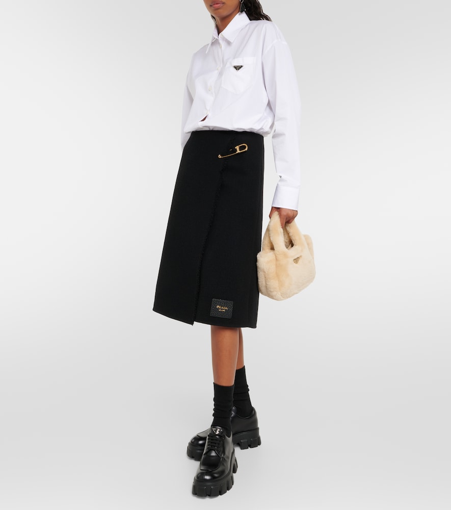 Prada Mini shearling tote bag