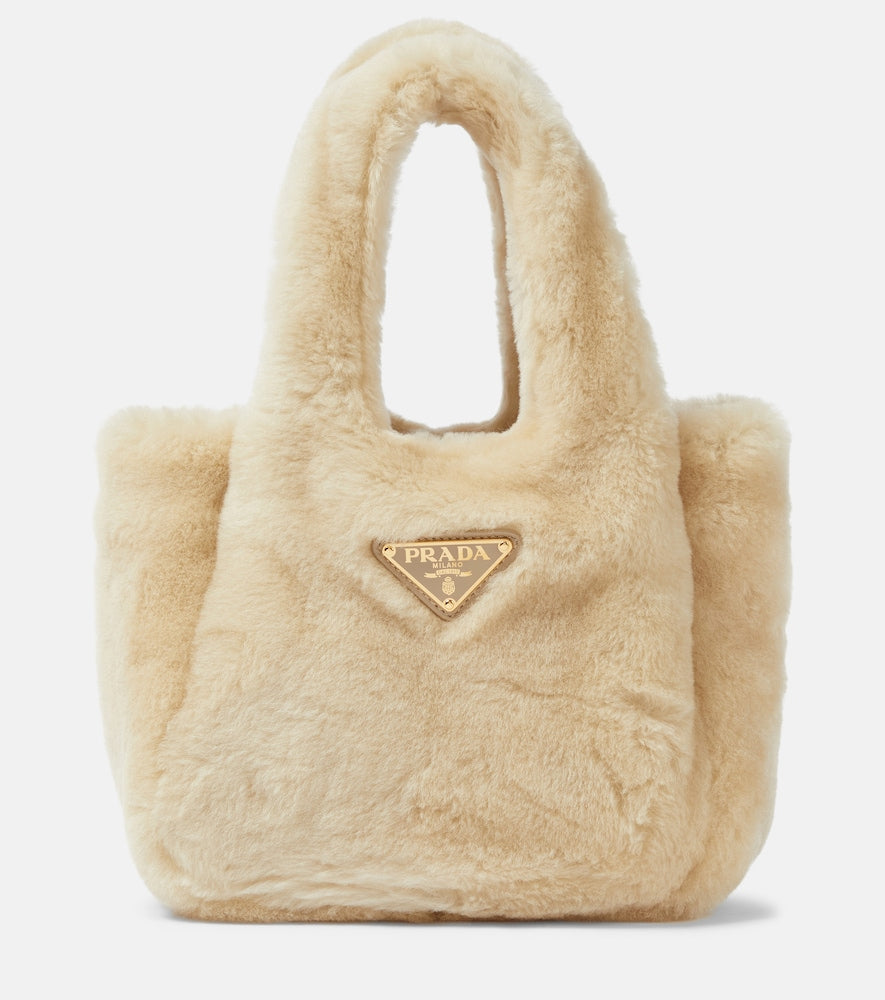 Prada Mini shearling tote bag - Prada迷你羊毛手提包