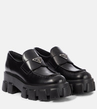 Prada Monolith brushed leather loafers - Prada Monolith 磨砂皮乐福鞋