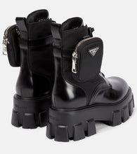 Prada Monolith leather ankle boots