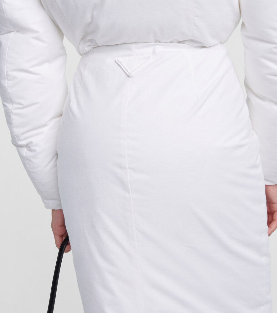 Prada Padded cotton pencil skirt