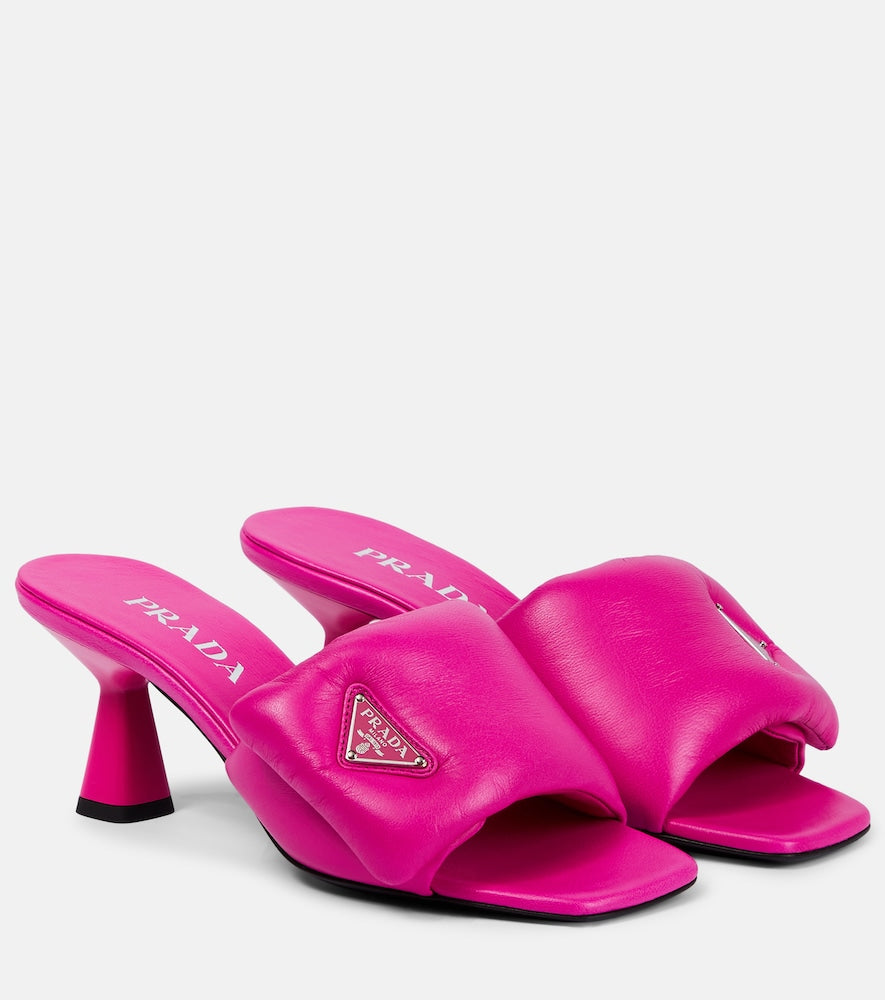 Prada Padded leather mules - Prada 皮革软垫穆勒鞋