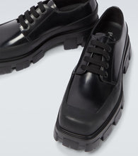 Prada Paneled leather Derby shoes