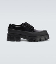 Prada Paneled leather Derby shoes - Prada 拼接皮革德比鞋
