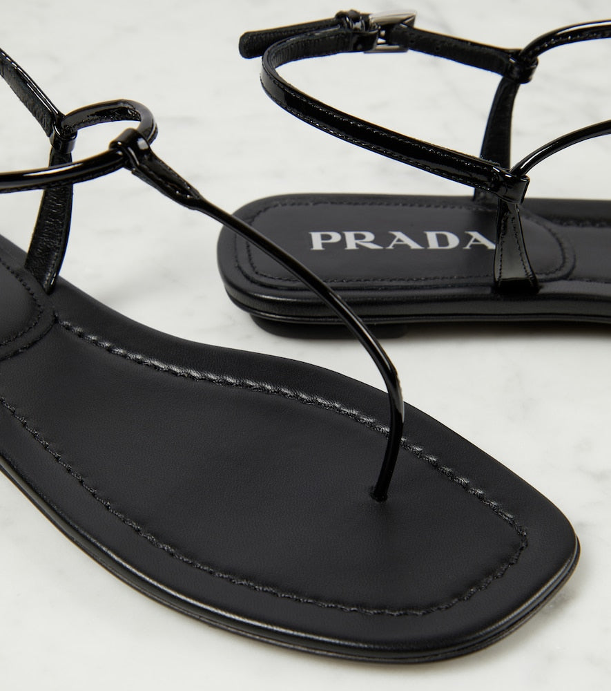 Prada Patent leather thong sandals