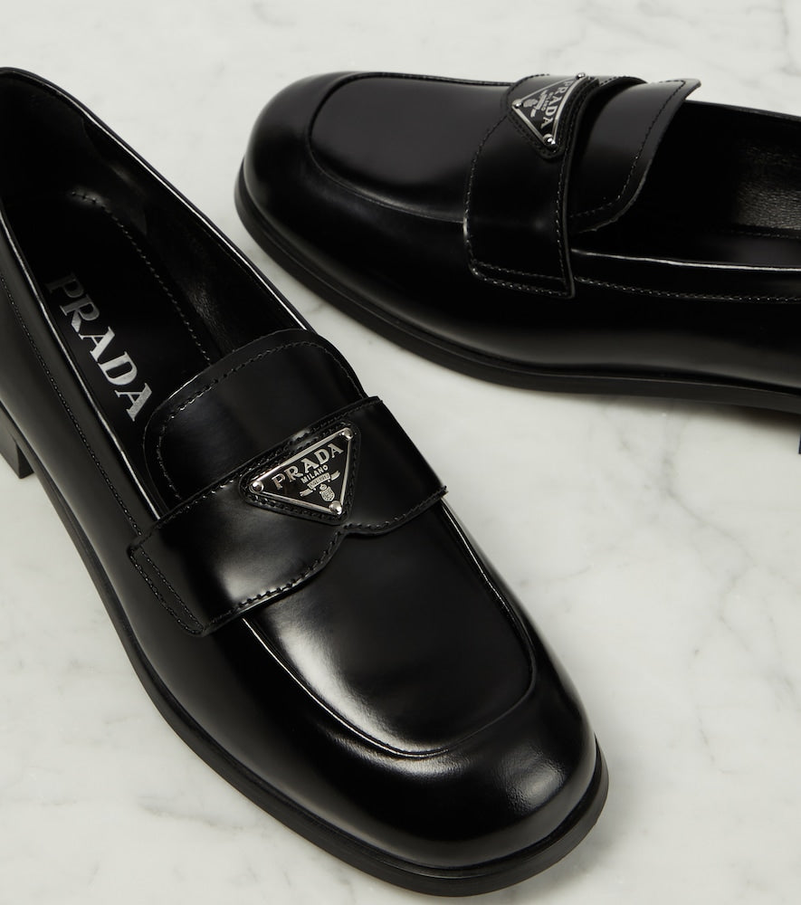 Prada Penny leather loafers