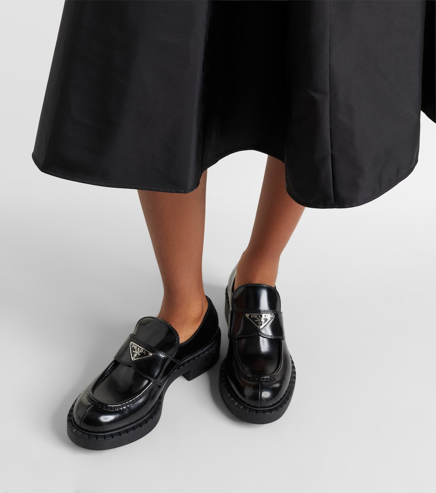 Prada Platform leather loafers