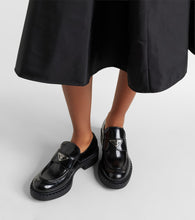 Prada Platform leather loafers