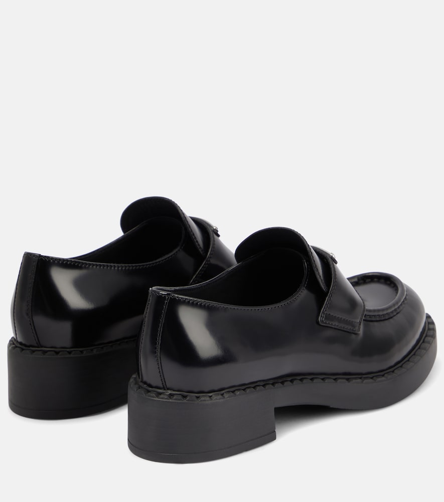 Prada Platform leather loafers