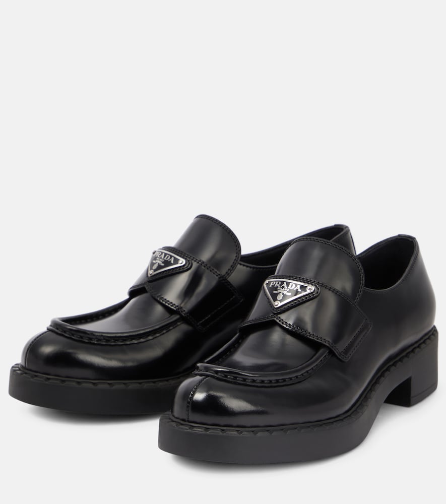 Prada Platform leather loafers