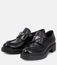 Prada Platform leather loafers