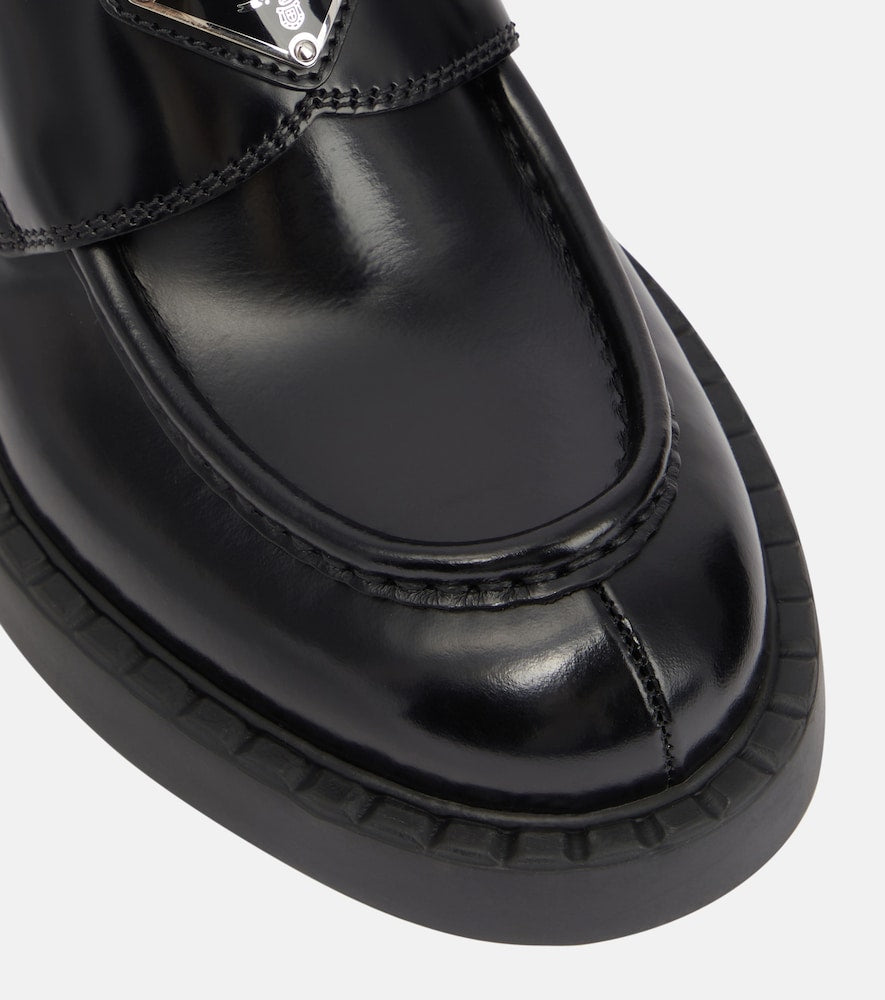 Prada Platform leather loafers