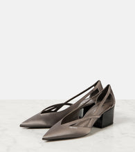 Prada Pointy 55 cutout satin pumps