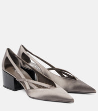 Prada Pointy 55 cutout satin pumps - Prada Pointy 55镂空缎面高跟鞋