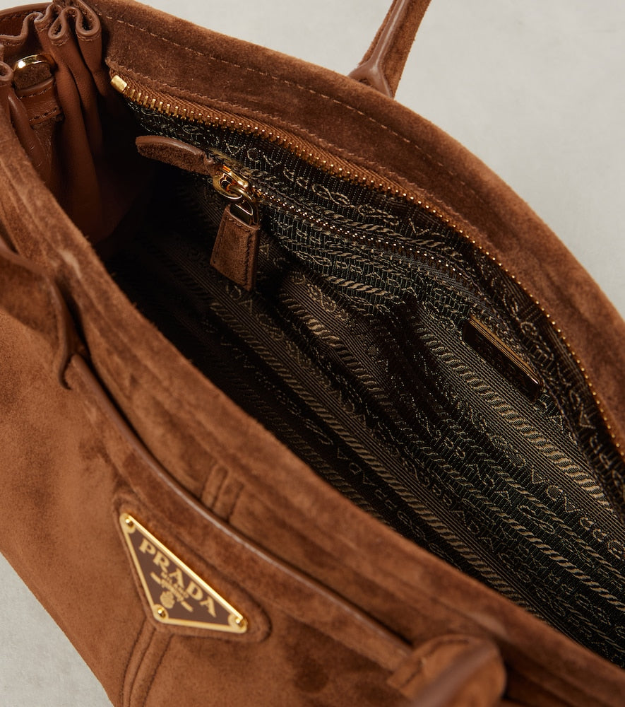 Prada Prada Bonnie Medium suede shoulder bag