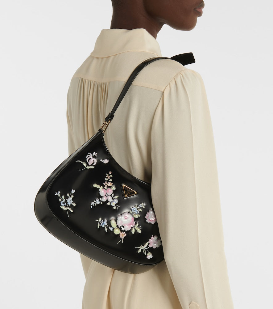 Prada Prada Cleo floral leather shoulder bag