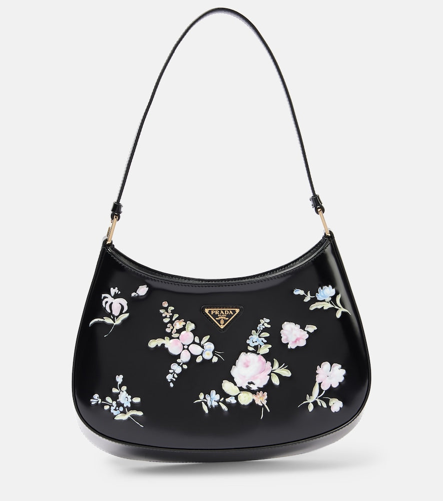 Prada Prada Cleo floral leather shoulder bag - Prada Cleo 花卉皮革单肩包