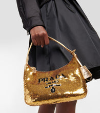 Prada Re-Edition 2000 Mini sequined shoulder bag