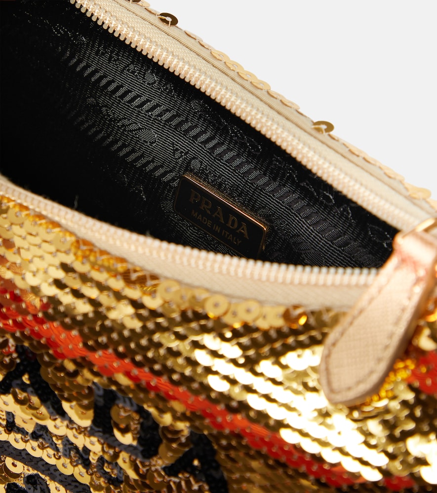 Prada Re-Edition 2000 Mini sequined shoulder bag