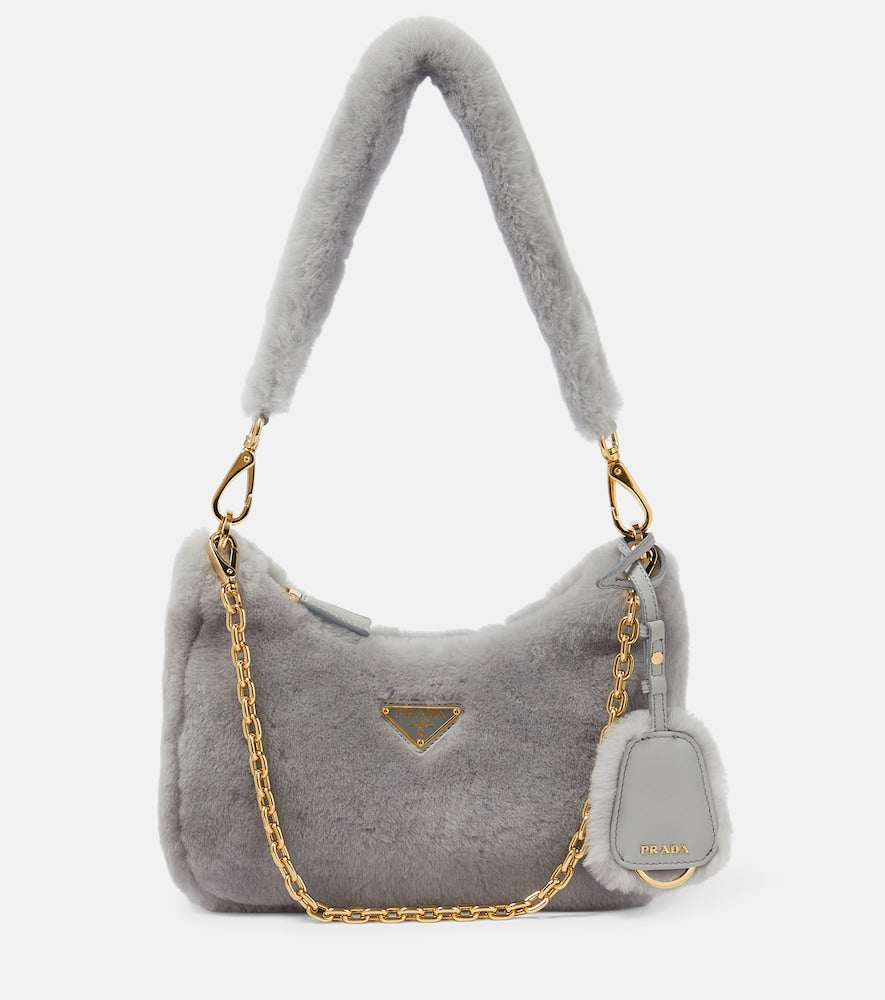 Prada Re-Edition 2005 shearling shoulder bag - Prada 2005 复刻版羊毛肩包