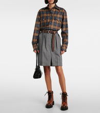Prada Re-Nylon and leather lace-up boots