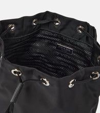 Prada Re-Nylon leather-trimmed bucket bag