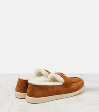 Prada Saint Tropez shearling-lined suede loafers