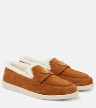 Prada Saint Tropez shearling-lined suede loafers - Prada Saint Tropez 羊毛衬里绒面革乐福鞋