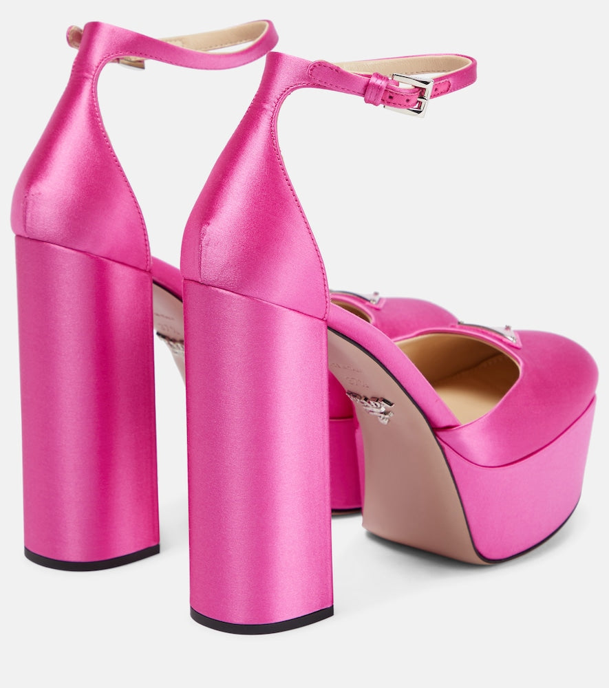 Prada Satin platform pumps