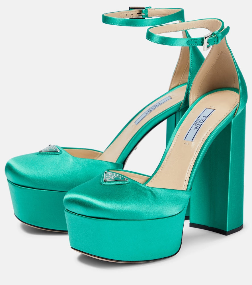 Prada Satin platform pumps