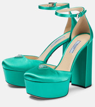 Prada Satin platform pumps